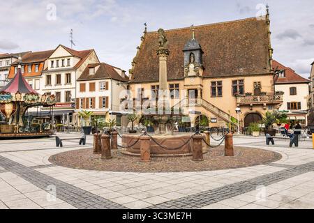 Molsheim Center, Unterrhein-Departement in Grand Est im Nordosten Frankreichs Stockfoto
