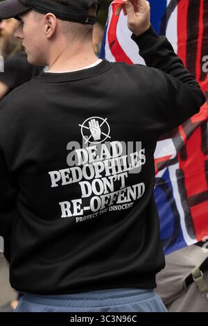 Glasgow, Schottland, 26. Juli 2025. märz der UK Independence Party (UKIP) „Mass-Deportations Now“, mit Anführer Nick Tenconi, in Glasgow, Schottland, am 26. Juli 2025. Foto: Alamy Live News. Stockfoto