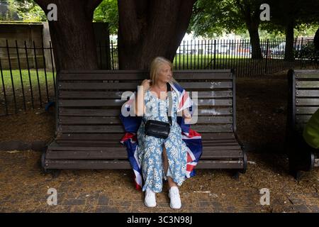 Glasgow, Schottland, 26. Juli 2025. märz der UK Independence Party (UKIP) „Mass-Deportations Now“, mit Anführer Nick Tenconi, in Glasgow, Schottland, am 26. Juli 2025. Foto: Alamy Live News. Stockfoto