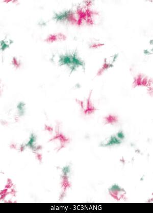 Ein Krawattenmuster in Pink und Grün sorgt für ein abstraktes und nahtloses Design Stockfoto