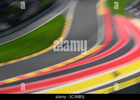 SPA FRANCORCHAMPS, BELGIEN. JULI 2025. MAX VERSTAPPEN VON ORACLE RED BULL RACING WÄHREND DER QUALIFIKATION. AHMAD AL SHEHAB/ALAMY LIVE NEWS. Stockfoto