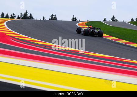 SPA FRANCORCHAMPS, BELGIEN. JULI 2025. MAX VERSTAPPEN VON ORACLE RED BULL RACING WÄHREND DER QUALIFIKATION. AHMAD AL SHEHAB/ALAMY LIVE NEWS. Stockfoto