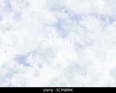 Ein weiches Krawattenmuster in Blau und weiß sorgt für einen zarten Aquarelleffekt Stockfoto