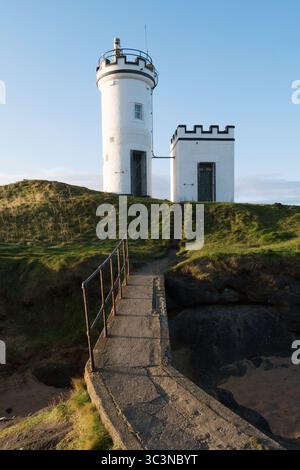 Elie Ness Lighthouse, Fife Coastal Path, Elie, Fife, Schottland. Stockfoto