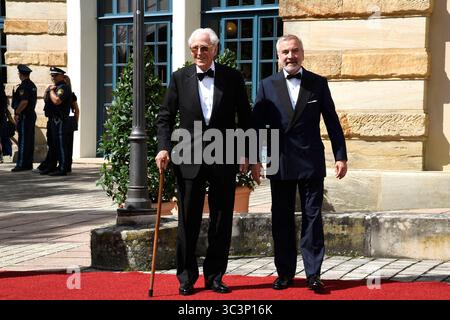 Herzog Franz von Bayern und Thomas Greinwald bei der Eroeffnung der Bayreuther Festspiele am 25.07.2025 im Festspielhaus in Bayreuth Stockfoto