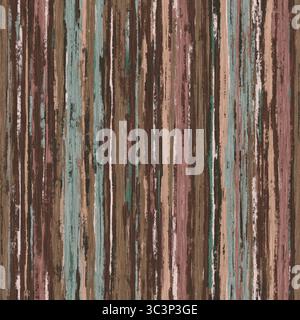 Farbenfrohe Vintage-Streifenmuster im Boho-Stil. Nahtloses Retro-Streifenmuster. Stockfoto