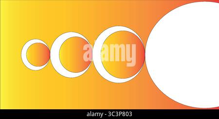 Kreis orange gelb, vier abgerundet Stock Vektor