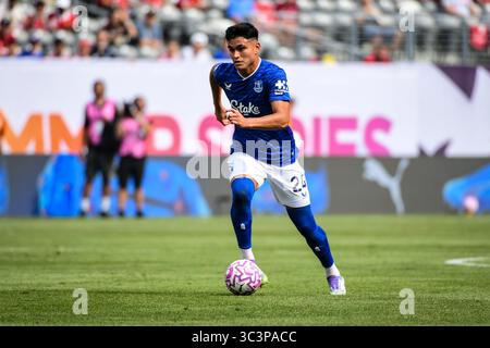 Harrison, Usa. Juli 2025. East Rutherford, NJ, USA, 26. Juli 2025: Charly Alcaraz (24 Everton) während des Spiels der Premier League Summer Series zwischen AFC Bournemouth und Everton FC im MetLife Stadium in East Rutherford, NJ, USA (NUR REDAKTIONELLE VERWENDUNG). (Rebekah Wynkoop/SPP) Credit: SPP Sport Press Photo. /Alamy Live News Stockfoto