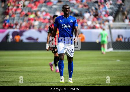 Harrison, Usa. Juli 2025. East Rutherford, NJ, USA, 26. Juli 2025: Tim Iroegbunam (42 Everton) während des Spiels der Premier League Summer Series zwischen AFC Bournemouth und Everton FC im MetLife Stadium in East Rutherford, NJ, USA (NUR REDAKTIONELLE VERWENDUNG). (Rebekah Wynkoop/SPP) Credit: SPP Sport Press Photo. /Alamy Live News Stockfoto
