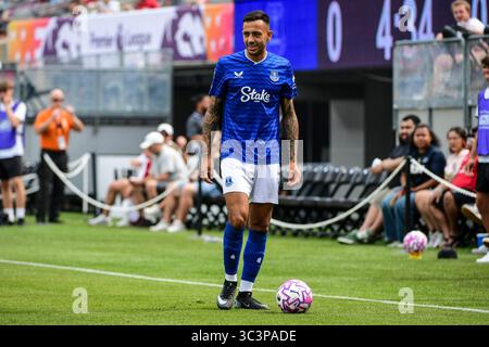Harrison, Usa. Juli 2025. East Rutherford, NJ, USA, 26. Juli 2025: Dwight McNeil (7 Everton) während des Spiels der Premier League Summer Series zwischen AFC Bournemouth und Everton FC im MetLife Stadium in East Rutherford, NJ, USA (NUR REDAKTIONELLE VERWENDUNG). (Rebekah Wynkoop/SPP) Credit: SPP Sport Press Photo. /Alamy Live News Stockfoto