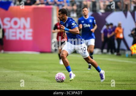 Harrison, Usa. Juli 2025. East Rutherford, NJ, USA, 26. Juli 2025: Iliman Ndiaye (10 Everton) während des Premier League Summer Series Spiels zwischen AFC Bournemouth und Everton FC im MetLife Stadium in East Rutherford, NJ, USA (NUR REDAKTIONELLE VERWENDUNG). (Rebekah Wynkoop/SPP) Credit: SPP Sport Press Photo. /Alamy Live News Stockfoto