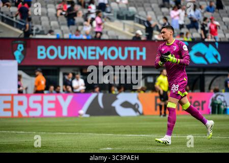 Harrison, Usa. Juli 2025. East Rutherford, NJ, USA, 26. Juli 2025: Dorde Petrovic ( AFC Bournemouth) während des Premier League Summer Series Spiels zwischen AFC Bournemouth und Everton FC im MetLife Stadium in East Rutherford, NJ, USA (NUR REDAKTIONELLE VERWENDUNG). (Rebekah Wynkoop/SPP) Credit: SPP Sport Press Photo. /Alamy Live News Stockfoto
