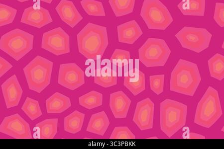 Abstraktes, modernes Schildkrötenmuschel-Nahtloses Muster. Tiere trendy Hintergrund. Rosa dekorative Vektor-Illustration für Print, Stoff, Textil. Modern Stock Vektor