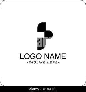 T-Logo-Design für Unternehmen und Handel Stock Vektor