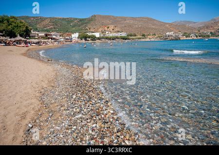 Mavros Molos Strand in Kissamos, Kreta, Griechenland Stockfoto