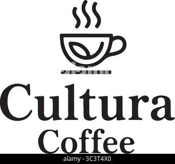 Café-Bar-Logo für Kulturkaffee Stock Vektor