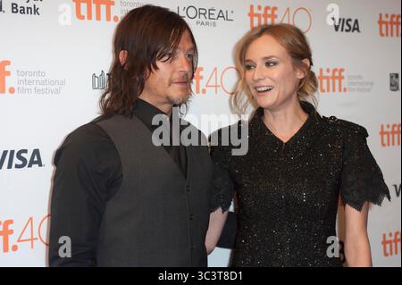 Toronto, Kanada, 09.16.2015 Norman Reedus und Diane Kruger nehmen an der Premiere für 'Sky' im Elgin Theatrefor des 40. Toronto International Film Festival Teil. Stockfoto