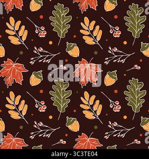 Blatt Doodle Hand gezeichnetes Vektorset Stock Vektor