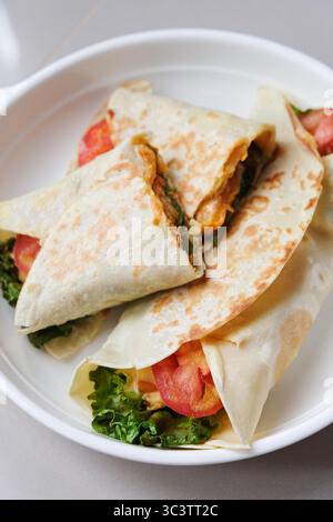 Nahaufnahme eines selbstgemachten Kebab Stockfoto