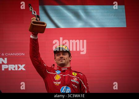 Belgien, Belgien. Juli 2025. 16 Charles Leclerc, (MON) Scuderia Ferrari SF25, während des belgischen GP, Spa-Francorchamps 24-27. Juli 2025 Formel-1-Weltmeisterschaft 2025. Quelle: Unabhängige Fotoagentur/Alamy Live News Stockfoto