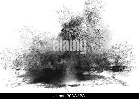 Buntes Feuerwerk in verschiedenen Farben auf schwarzem Hintergrund Stock Vektor