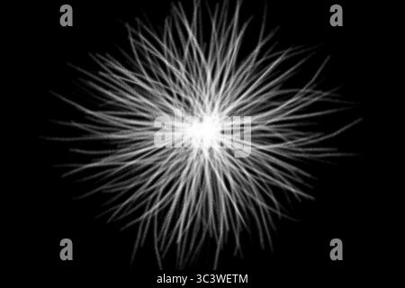 Buntes Feuerwerk in verschiedenen Farben auf schwarzem Hintergrund Stock Vektor