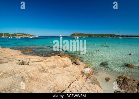 Traumhafter Sandstrand auf Corse, Frankreich Stockfoto