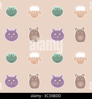 Lustiges Tiermuster Stock Vektor