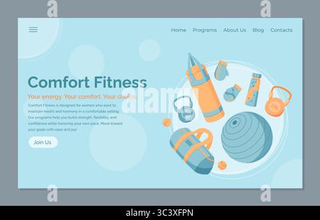 Minimales Design Für Fitnessgeräte Stock Vektor