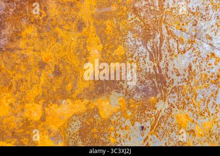 Alte Metall rost Hintergrund in der hellen Sonne Stockfoto