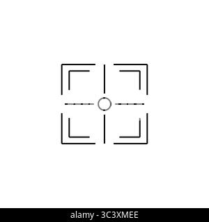 Symbol für Zielfokus. Zielpunktsymbol. Fadenkreuz Vektorelement. Visuelle Orientierungsgrafik. Stock Vektor