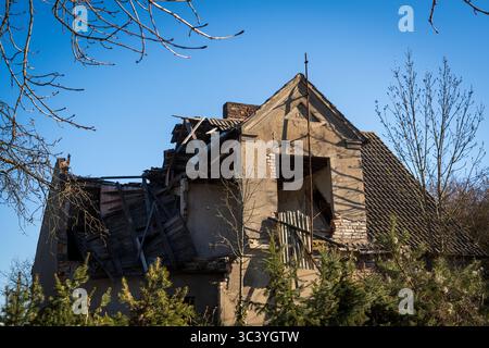 Verlassene Einrichtungen des Zweiten Weltkriegs und Umgebung in Brandenburg Stockfoto