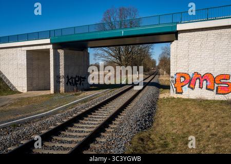 Verlassene Einrichtungen des Zweiten Weltkriegs und Umgebung in Brandenburg Stockfoto