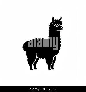 Schwarzes Kamelgrafik-Symbol – Vektorillustration isoliert auf weißem Hintergrund Stock Vektor