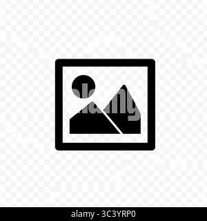 Schwarzes Bild (Bildfoto) Grafiksymbol. Vektorillustration isoliert auf weißem Hintergrund Stock Vektor