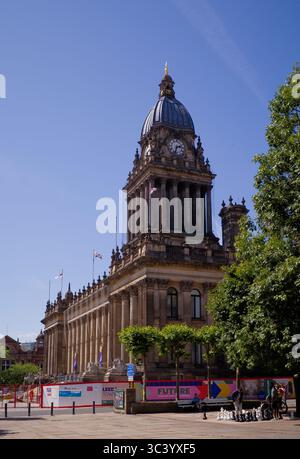 Äußere des Rathauses von Leeds Stockfoto