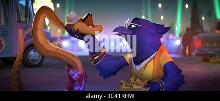 The Bad Guys 2 ist ein US-amerikanischer Trickfilm aus dem Jahr 2025, der auf der Kinderbuchserie The Bad Guys von Aaron Blabey basiert, produziert von DreamWorks Animation und vertrieben von Universal Pictures. Die Fortsetzung von The Bad Guys (2022) wurde von Pierre Perifel, Co-Regie von JP Sans und von Yoni Brenner und Etan Cohen geschrieben. Stockfoto