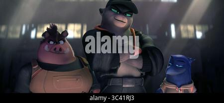 The Bad Guys 2 ist ein US-amerikanischer Trickfilm aus dem Jahr 2025, der auf der Kinderbuchserie The Bad Guys von Aaron Blabey basiert, produziert von DreamWorks Animation und vertrieben von Universal Pictures. Die Fortsetzung von The Bad Guys (2022) wurde von Pierre Perifel, Co-Regie von JP Sans und von Yoni Brenner und Etan Cohen geschrieben. Stockfoto