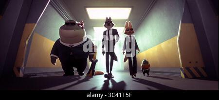 The Bad Guys 2 ist ein US-amerikanischer Trickfilm aus dem Jahr 2025, der auf der Kinderbuchserie The Bad Guys von Aaron Blabey basiert, produziert von DreamWorks Animation und vertrieben von Universal Pictures. Die Fortsetzung von The Bad Guys (2022) wurde von Pierre Perifel, Co-Regie von JP Sans und von Yoni Brenner und Etan Cohen geschrieben. Stockfoto