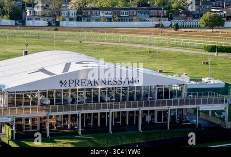 März 2017, Baltimore, MD, USA: 13. Mai 2021: Szenen von morgendlichen Workouts auf dem Pimlico Race Course in Baltimore, Maryland. Scott Serio/Eclipse Sportswire/CSM(Credit Image: &Copy; Scott Serio/CSM via ZUMA Wire) Stockfoto