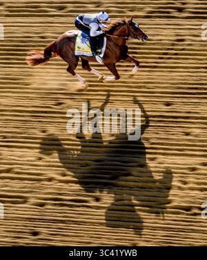 März 2017, Baltimore, MD, USA: 13. Mai 2021: Crowded Trade Übungen für die Preakness Stakes auf dem Pimlico Race Course in Baltimore, Maryland. Scott Serio/Eclipse Sportswire/CSM(Credit Image: &Copy; Scott Serio/CSM via ZUMA Wire) Stockfoto