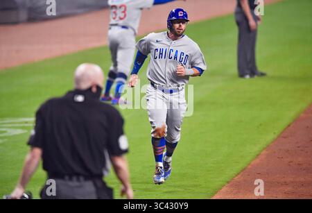 29. April 2021: Der Infield-Spieler Eric Sogard der Chicago Cubs trifft im siebten Inning eines MLB-Spiels gegen die Atlanta Braves im Truist Park in Atlanta, GA. Austin McAfee/CSM(Kreditbild: &Copy; Austin McAfee/CSM via ZUMA Wire) Stockfoto