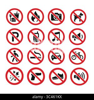 Universelles Verbot: Kein Rauchen Stock Vektor