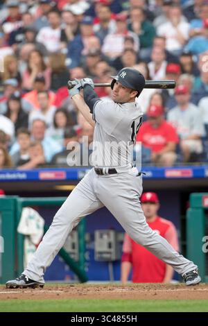 27. Juni 2018: Der erste Baseman Neil Walker der New York Yankees (14) im Rahmen des MLB-Spiels zwischen den New York Yankees und Philadelphia Phillies im Citizens Bank Park in Philadelphia, Pennsylvania. Christopher Szagola/CSM(Kreditbild: &Copy; Chris Szagola/CSM via ZUMA Wire) Stockfoto