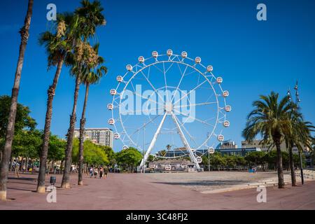 Riesenrad von Port Vell, Barcelona, Spanien Stockfoto