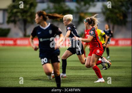 30. Juni 2018: Seattle, Washington, Vereinigte Staaten - Seattle, WA - Samstag, 30. Juni 2018: Seattle Reign FC gegen Portland Thorns beim UW Medicine Pitch im Memorial Stadium. (Kreditbild: © Jane Gershovich/ISIPhotos via ZUMA Wire) Stockfoto