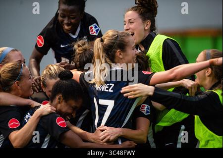 30. Juni 2018: Seattle, Washington, Vereinigte Staaten - Seattle, WA - Samstag, 30. Juni 2018: Seattle Reign FC gegen Portland Thorns beim UW Medicine Pitch im Memorial Stadium. (Kreditbild: © Jane Gershovich/ISIPhotos via ZUMA Wire) Stockfoto