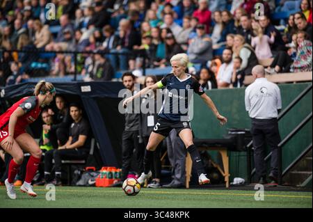 30. Juni 2018: Seattle, Washington, Vereinigte Staaten - Seattle, WA - Samstag, 30. Juni 2018: Seattle Reign FC gegen Portland Thorns beim UW Medicine Pitch im Memorial Stadium. (Kreditbild: © Jane Gershovich/ISIPhotos via ZUMA Wire) Stockfoto