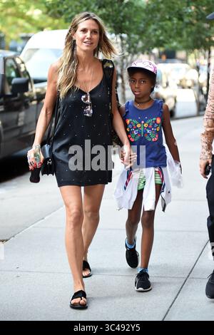 5. Juli 2018 – New York, NY, USA – 5. Juli 2018 New York City. Heidi Klum und Lou Sulola Samuel wurden am 5. Juli 2018 in New York City gesehen. (Foto: © Kristin Callahan/Ace Pictures via ZUMA Press) Stockfoto