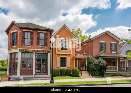 Dayton, OH, USA - 19. August 2024: Dayton Aviation Heritage National Historical Park, Sitz der Wright Cycle Company, Fahrradgeschäft von t Stockfoto